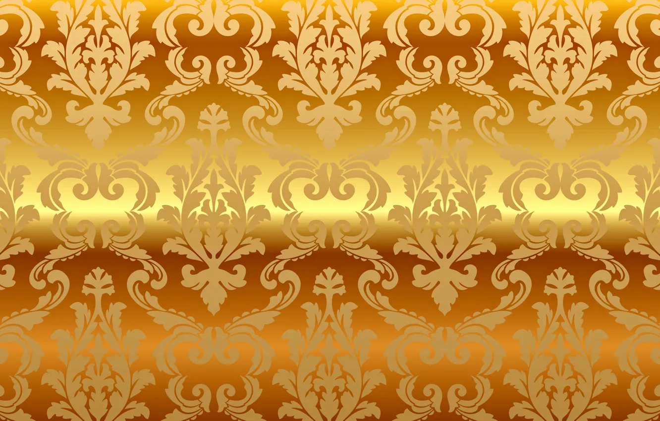 Photo wallpaper background, gold, pattern, vector, golden, ornament, vintage, background