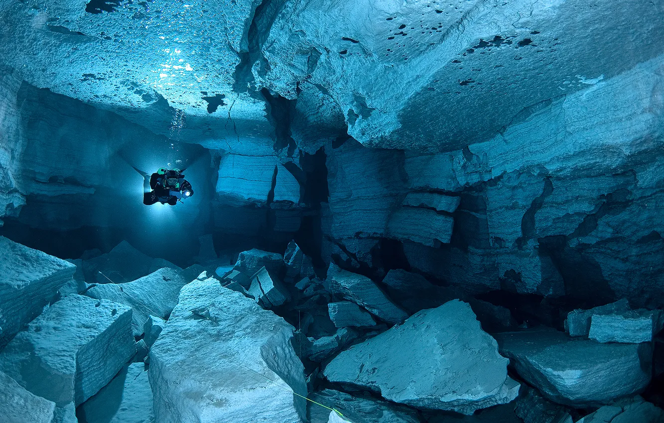 Photo wallpaper water, danger, the diver, diving, water, risk, diving, danger