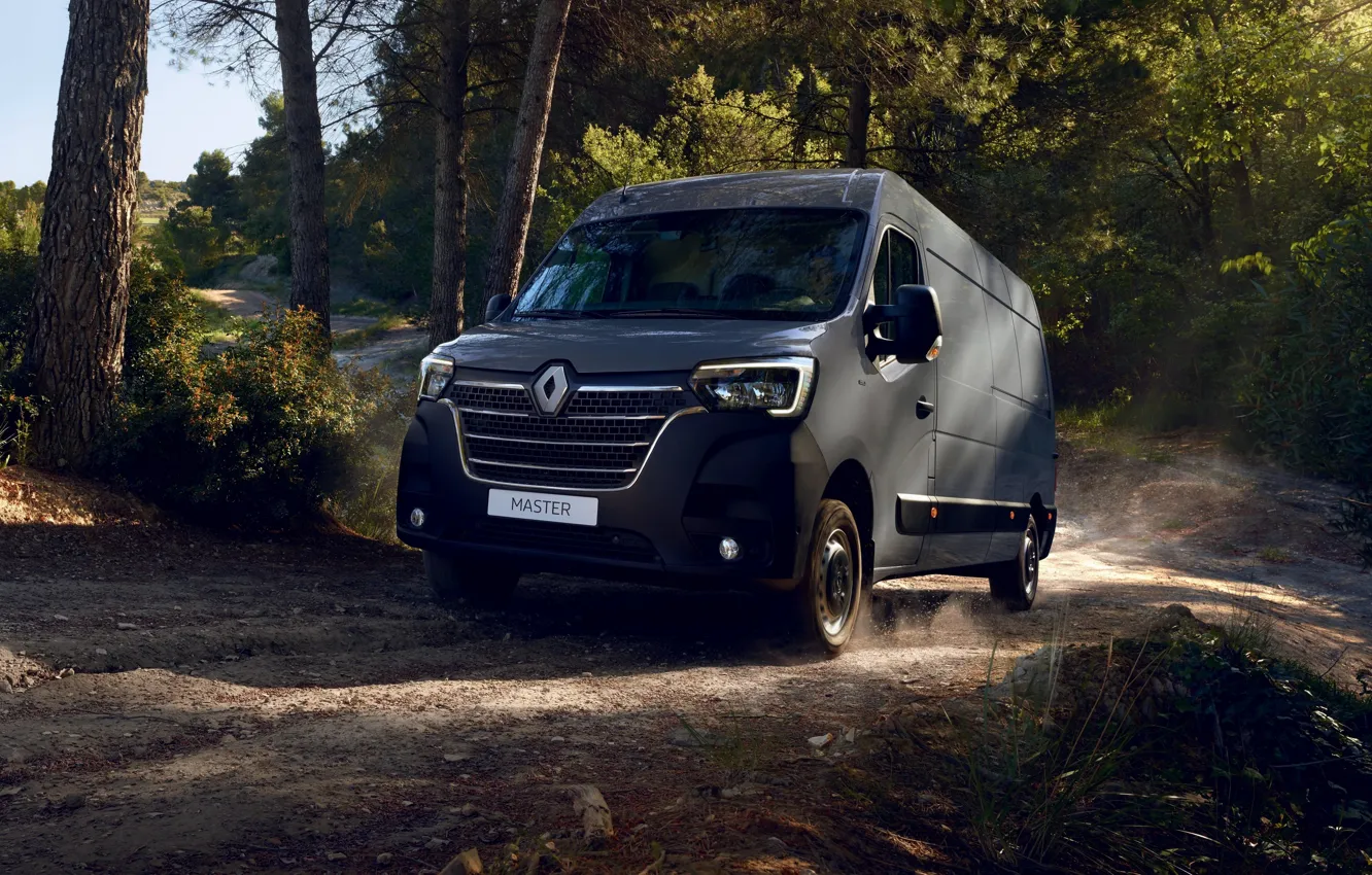 Photo wallpaper forest, Renault, van, Master, 2019, the coroner van