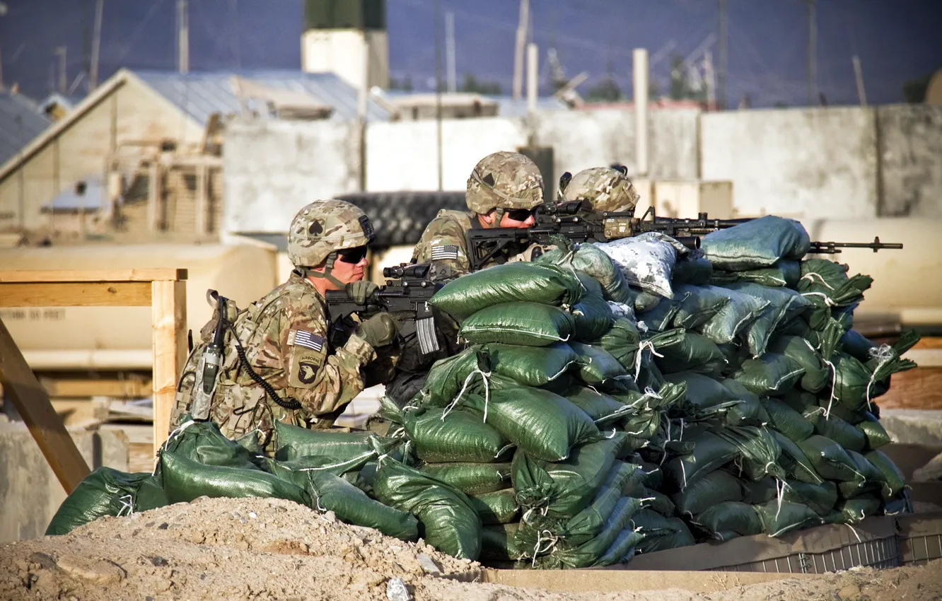 Photo wallpaper weapons, soldiers, United States Army