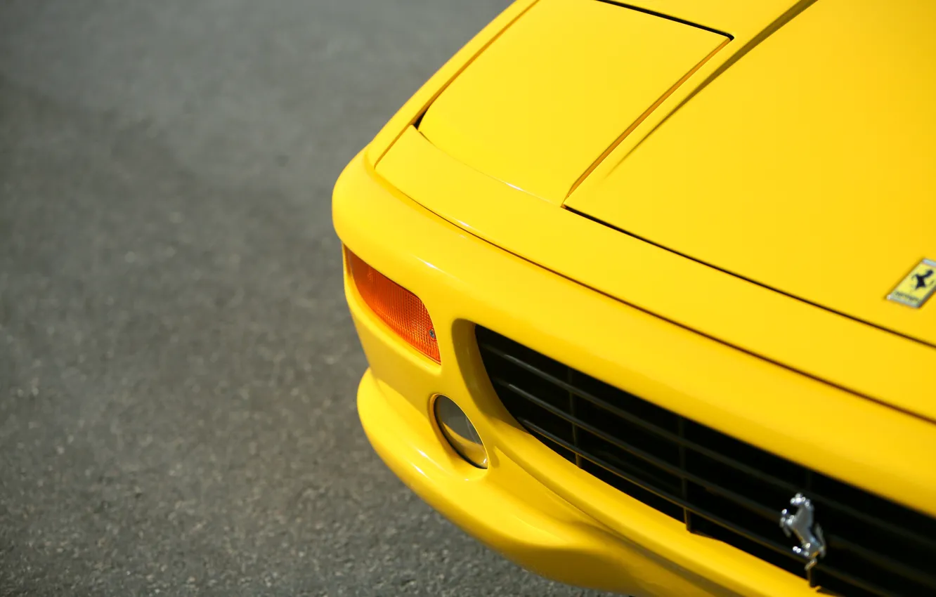 Photo wallpaper Ferrari, yellow, F355, Ferrari 355 F1 GTS