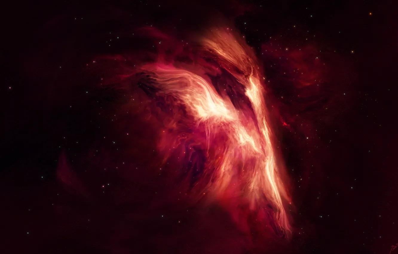 Photo wallpaper space, stars, nebula, fiction, art, space, fantasy, nebula