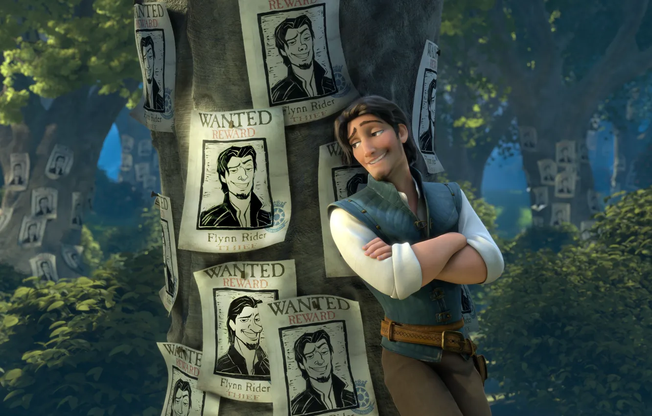 Photo wallpaper forest, Rapunzel, the robber, ads, noses, Tangled, Complicated story, Rapunzel