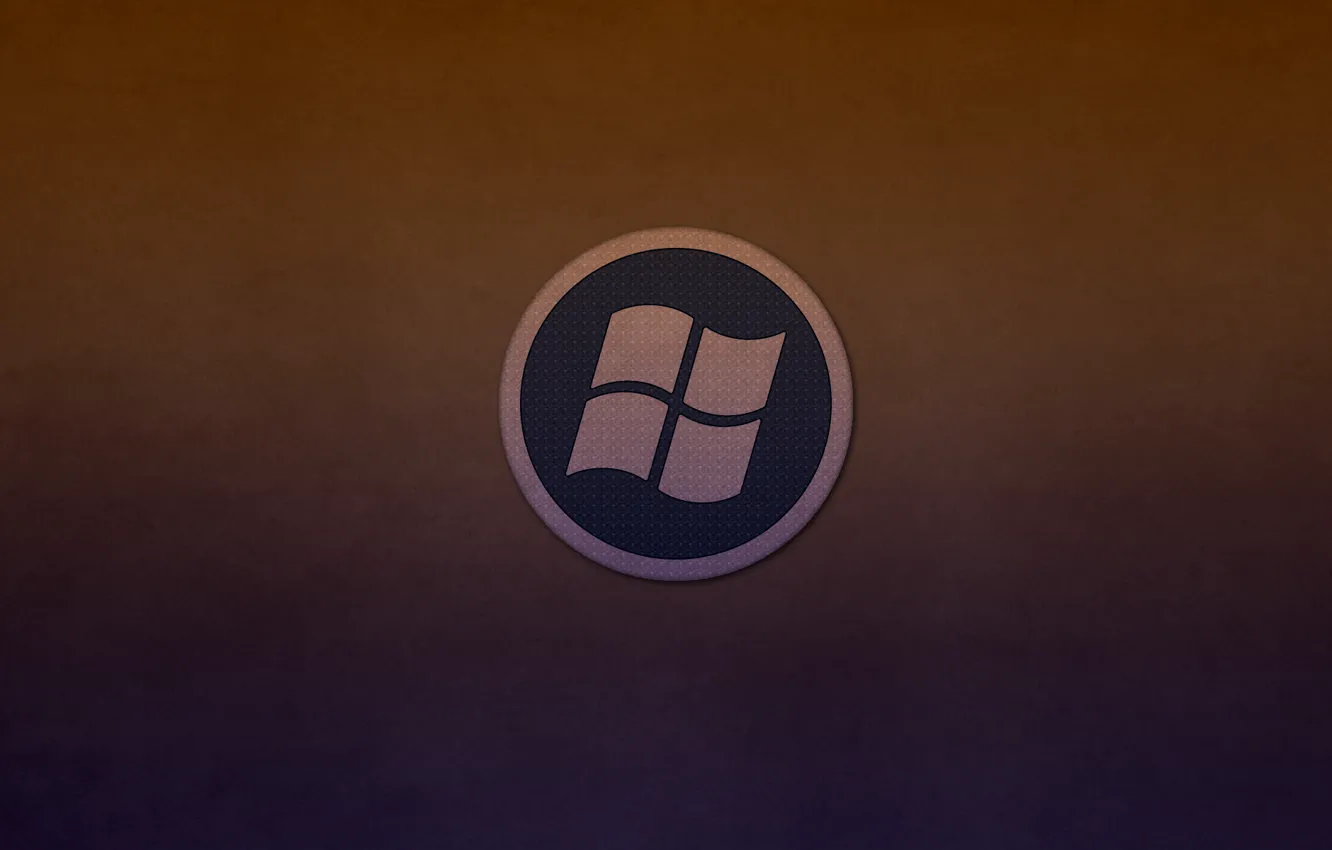 Photo wallpaper round, logo, windows, logo, dark background