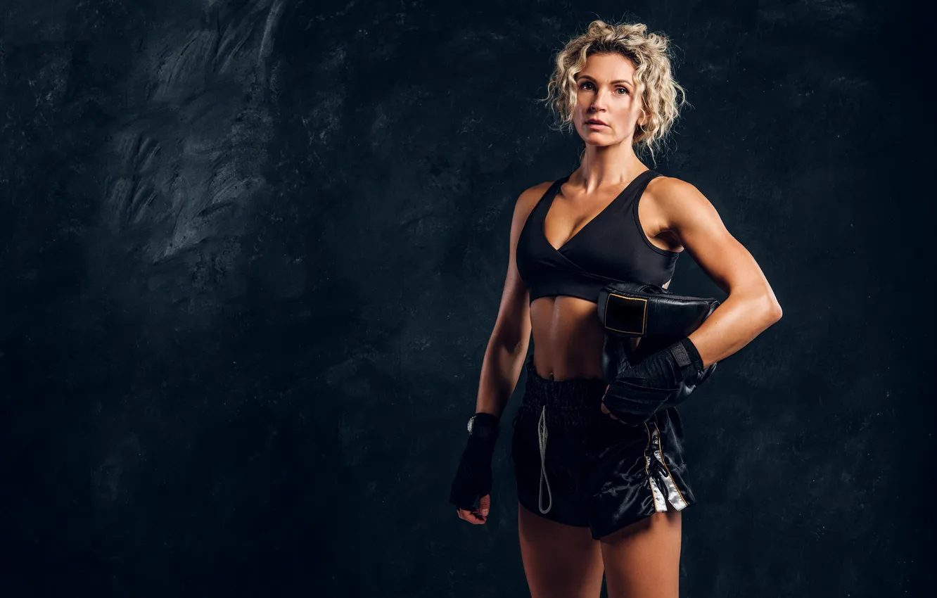 Photo wallpaper woman, blond, attractive, tired, feels