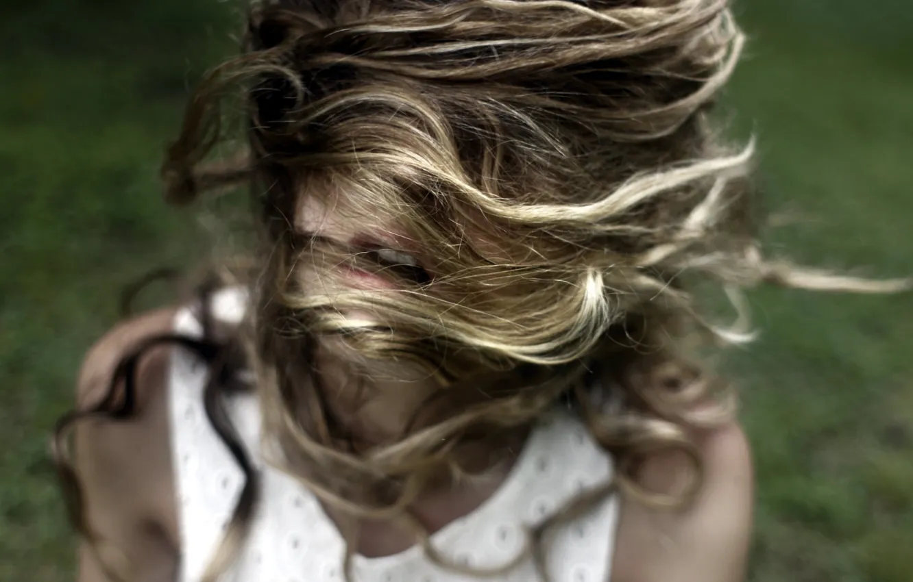 Photo wallpaper girl, background, hair