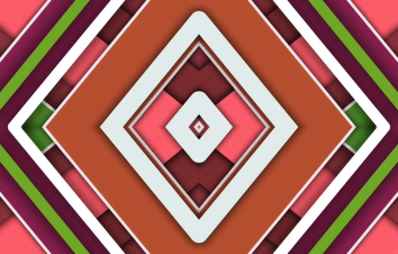 Photo wallpaper strip, diamonds, layer