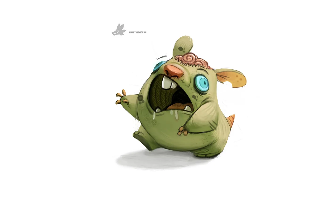 Photo wallpaper green, dragon, dinosaur, teeth, being, mouth, monster, art