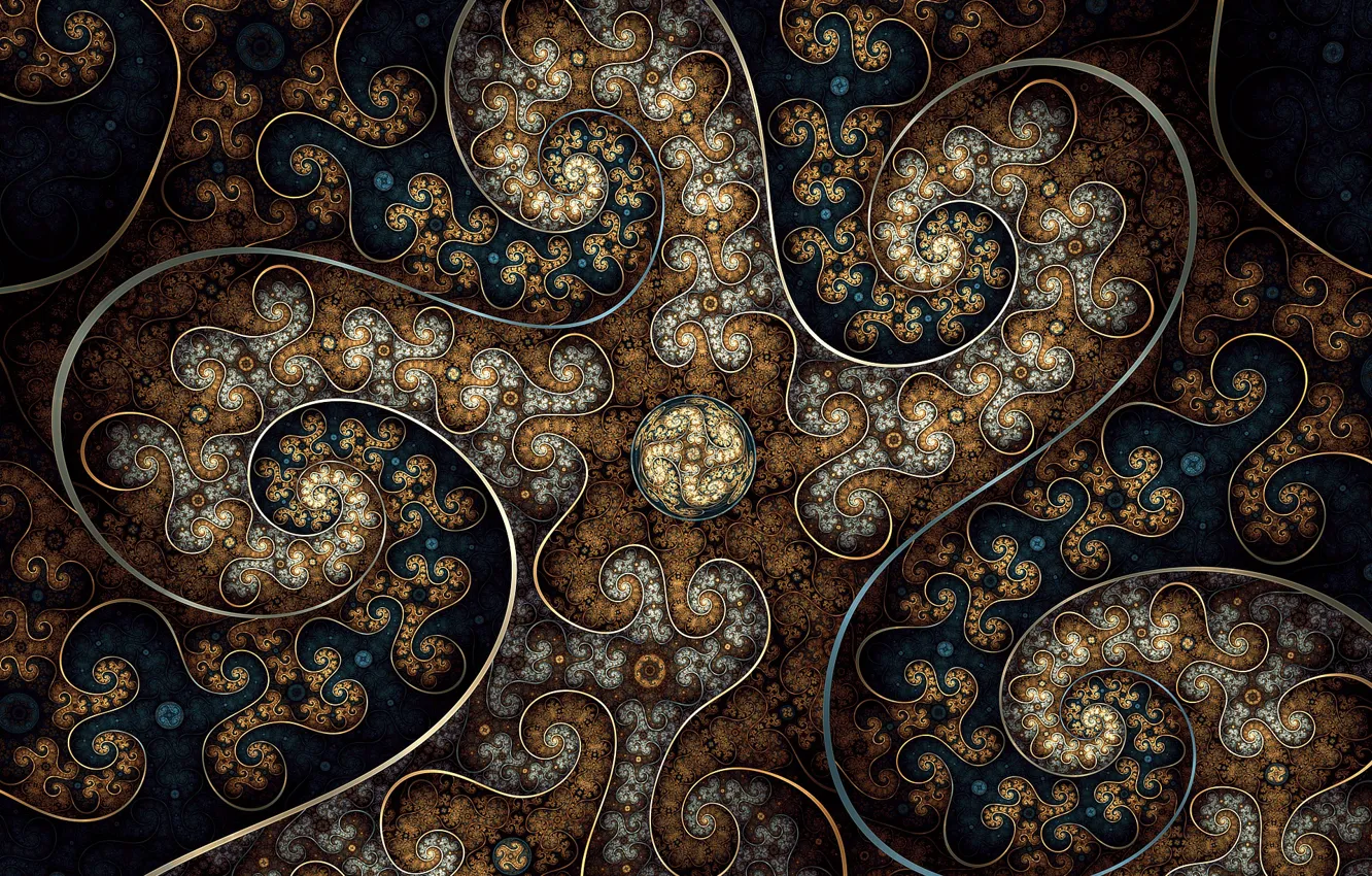 Photo wallpaper curls, fractal, by fractaldesire, FractalDesire