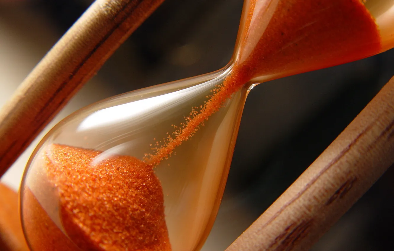 Photo wallpaper sand, macro, time, watch, hourglass