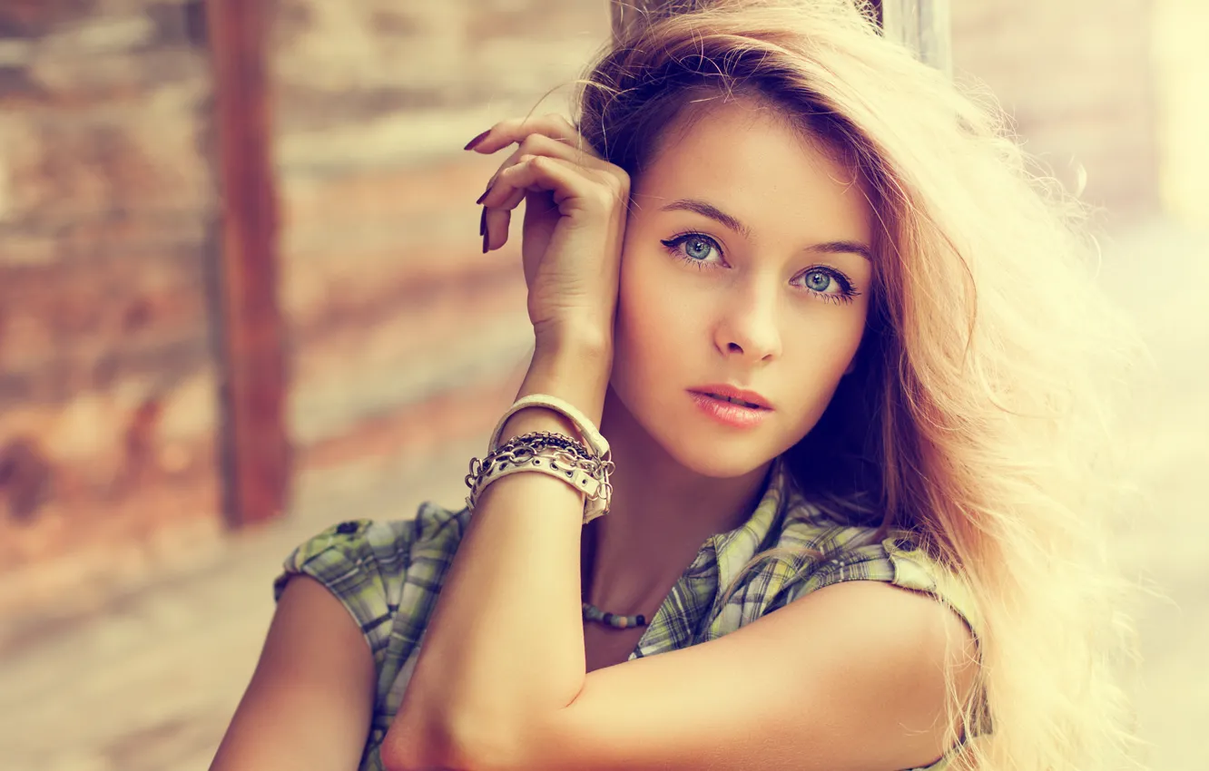 Photo wallpaper look, girl, Mesmerizing, lips. eyes