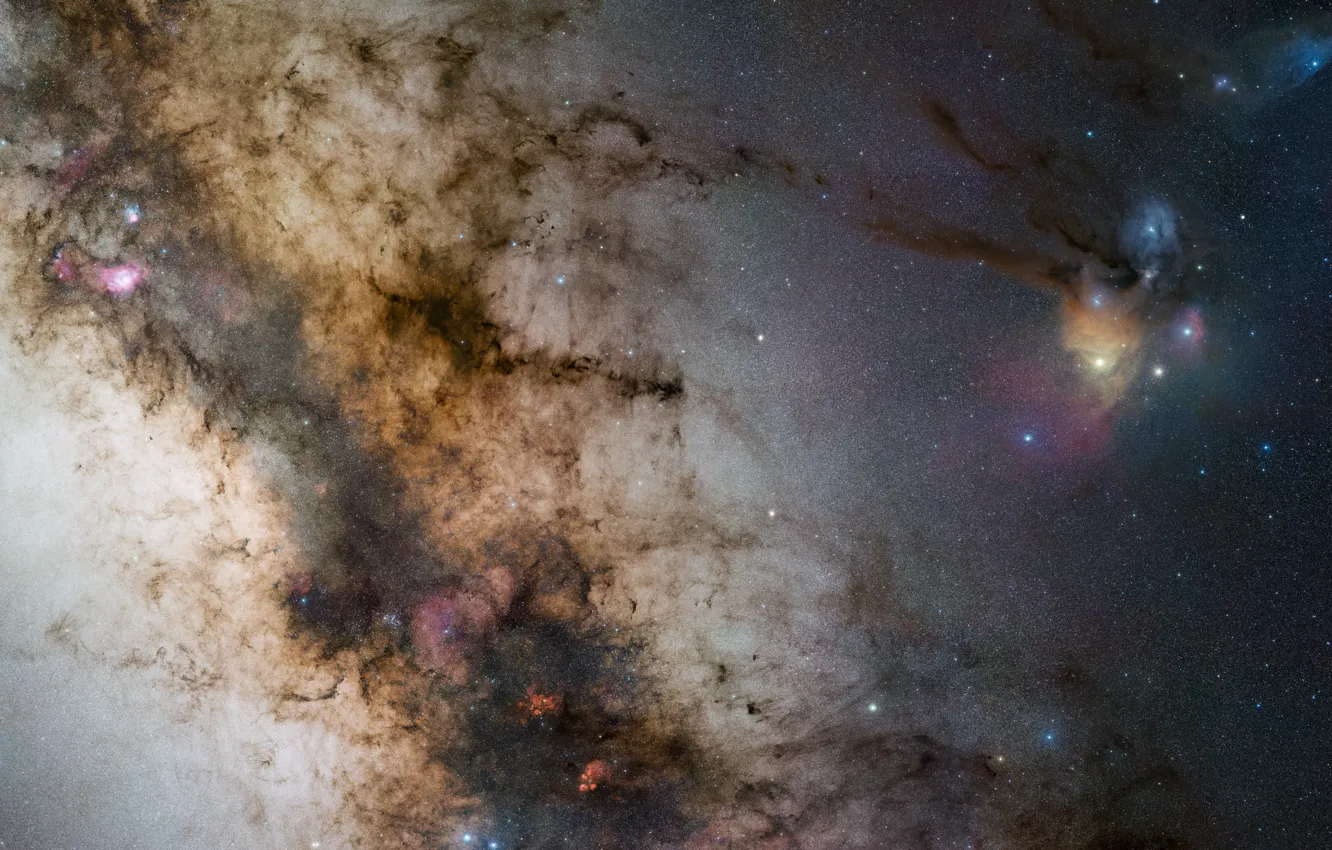 Photo wallpaper stars, The milky way, galaxy, stars, Milky Way, galaxy, NGC 6334, NGC 6357