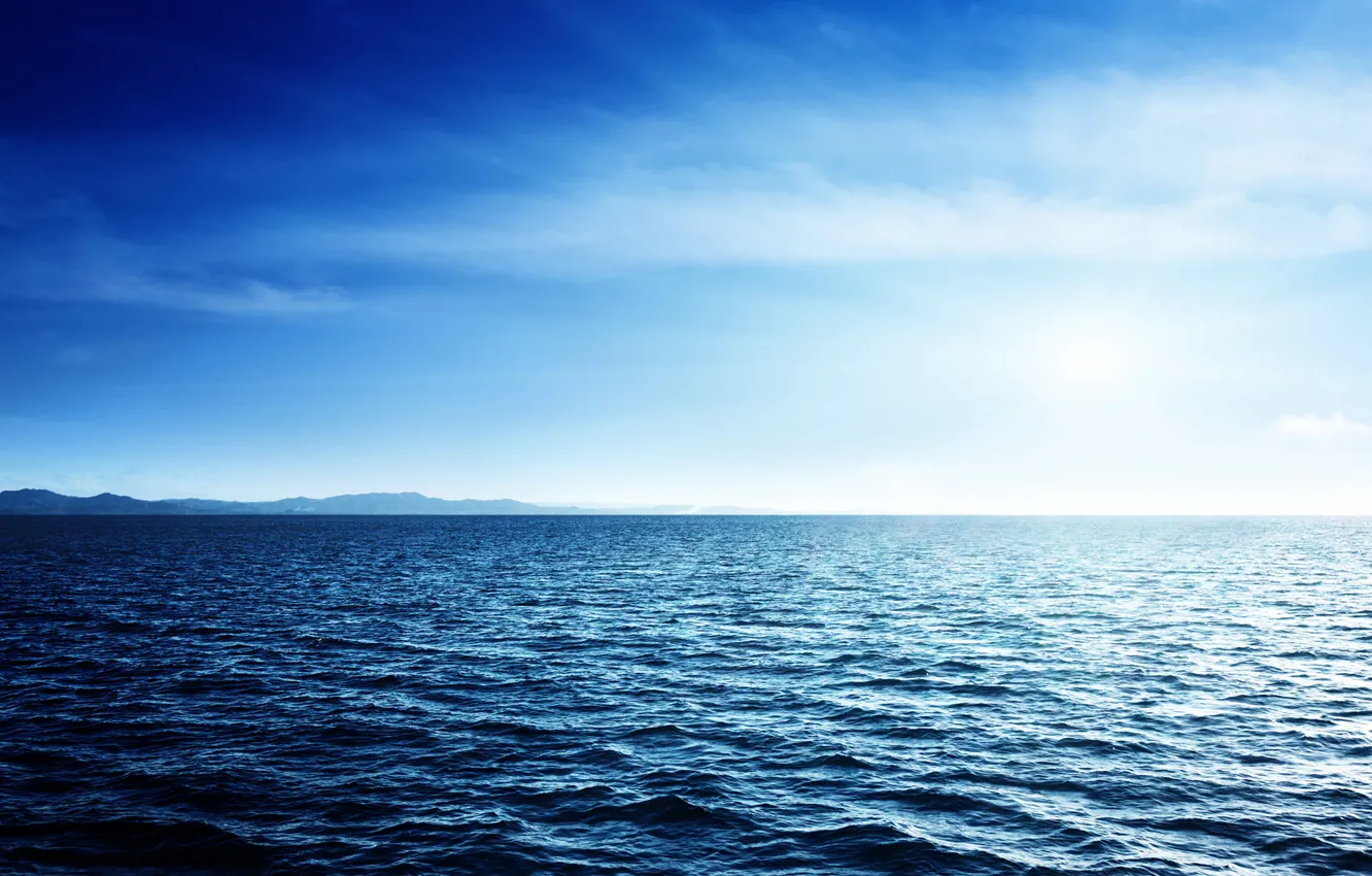Photo wallpaper sea, the sky, water, the ocean, horizon
