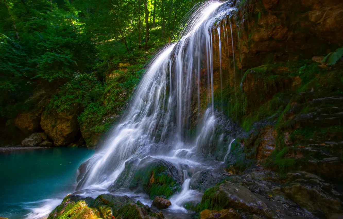 Photo wallpaper nature, stones, waterfall, Adygea, Paul Sahaidak, Rufabgo