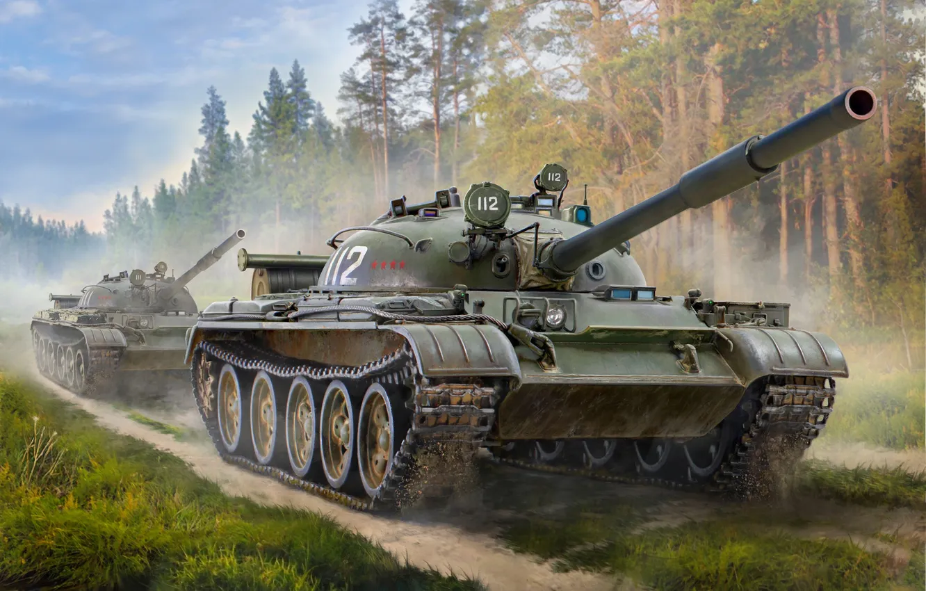 Photo wallpaper tank, USSR, THE T-62A, the main tank