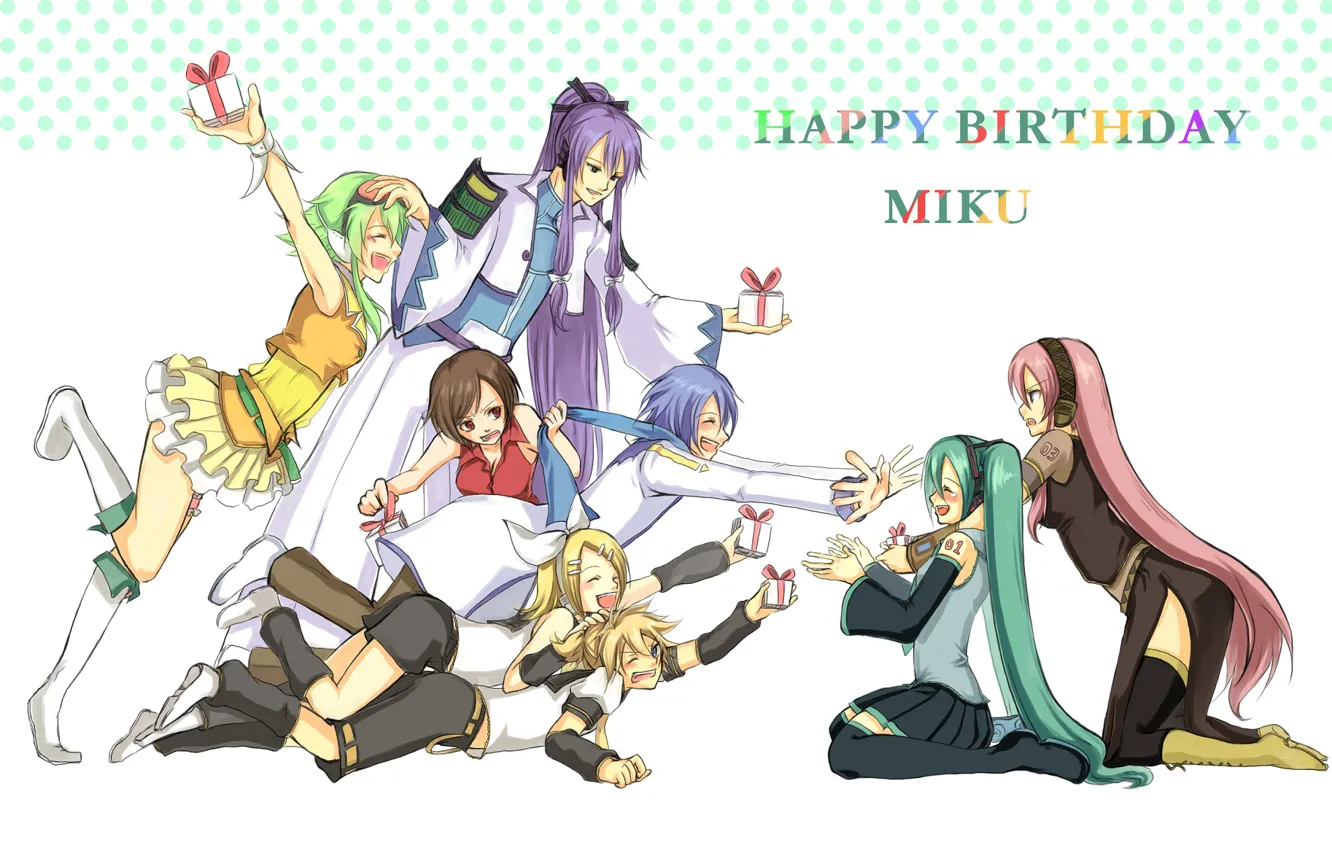 Photo wallpaper birthday, anime, art, Vocaloid, Vocaloid, characters