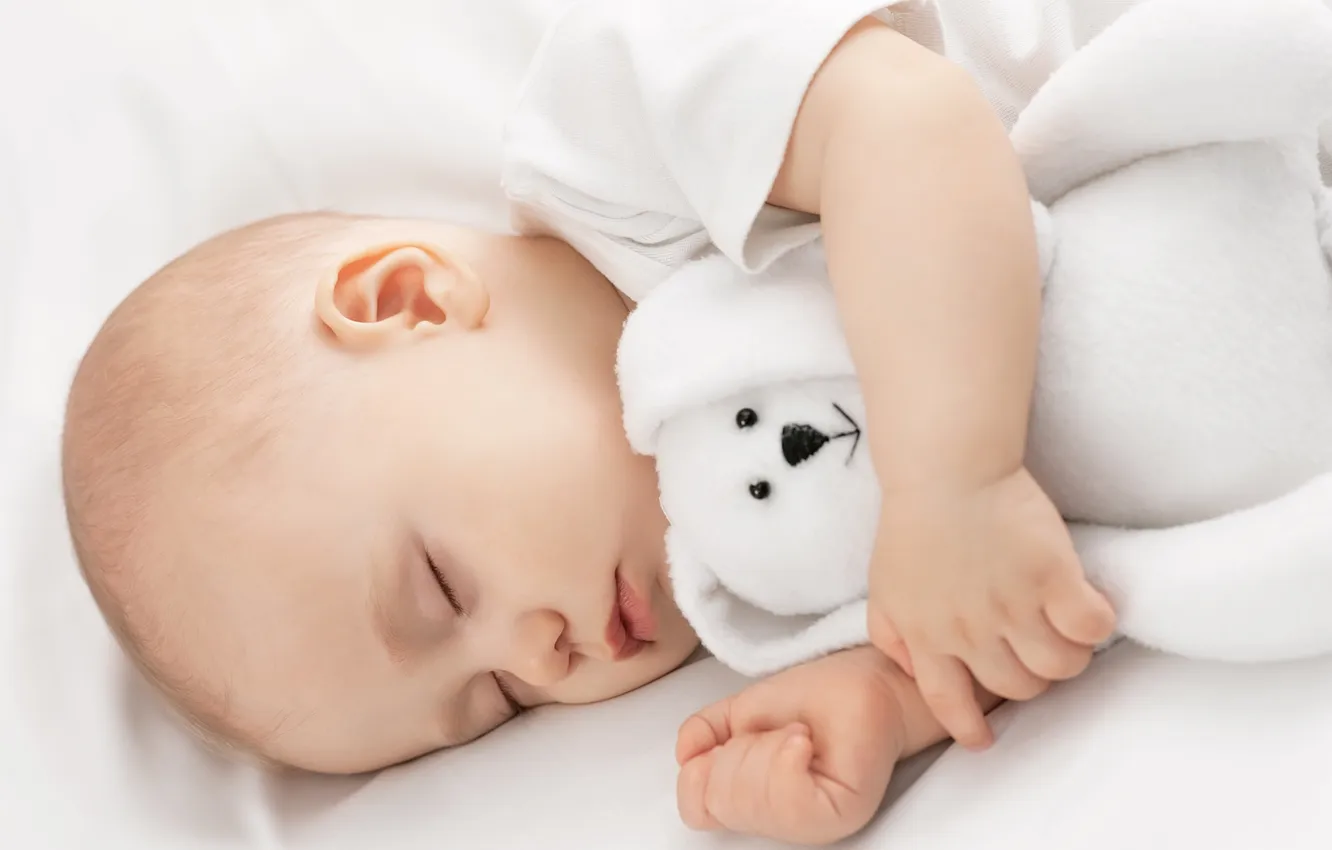 Photo wallpaper toy, sleep, bear, child