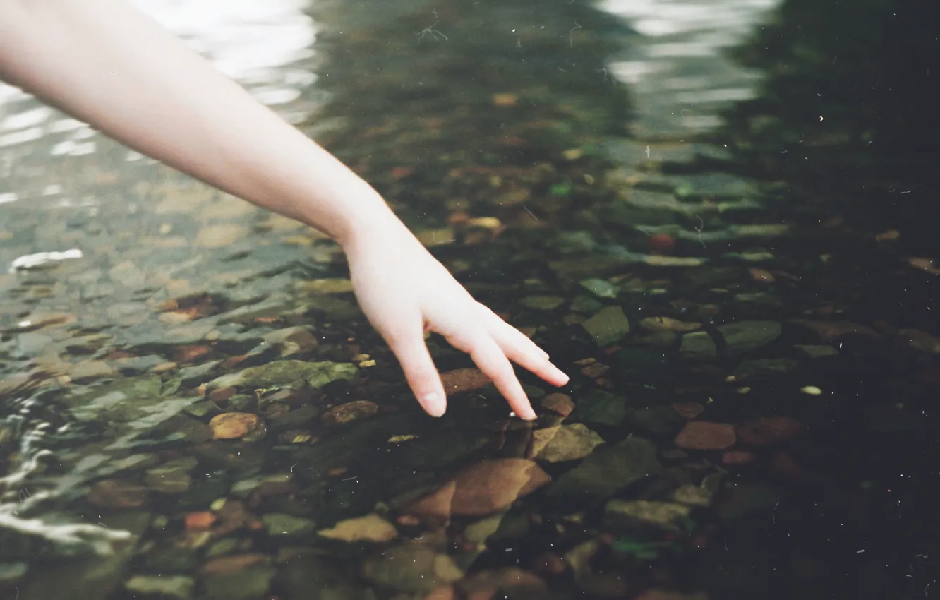 Photo wallpaper water, female hand, by TanjaMoss