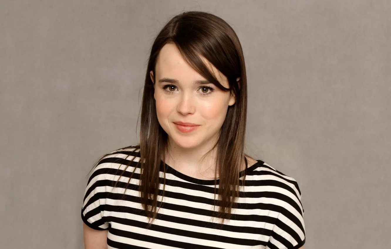 Photo wallpaper eyes, actress, brunette, lips, Ellen Page, Ellen Page