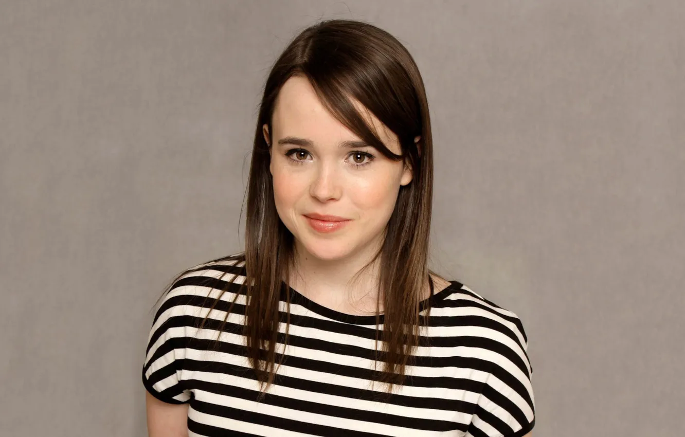 Photo wallpaper eyes, look, actress, brunette, lips, Ellen Page, Ellen Page, Paige
