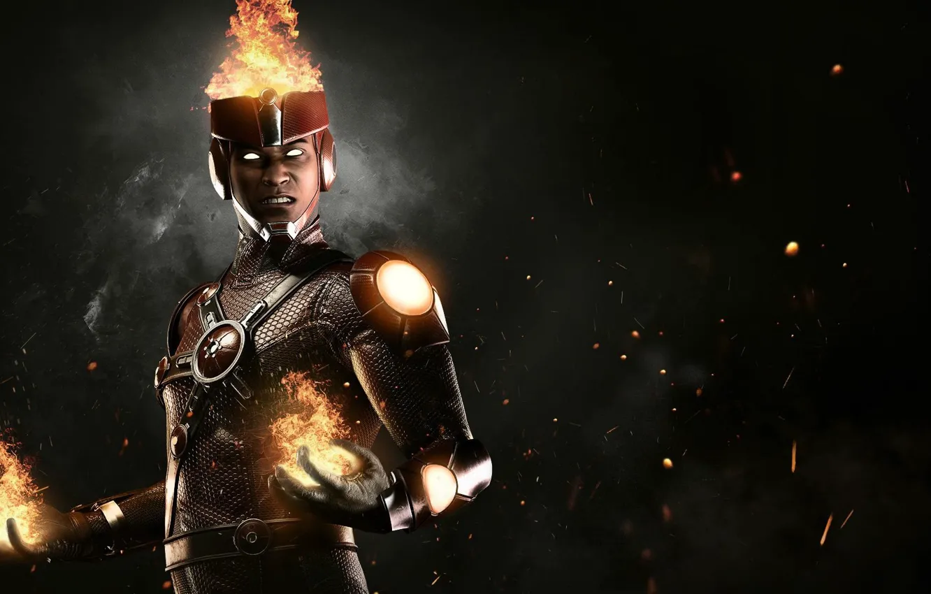 Photo wallpaper fire, flame, game, spark, Firestorm, Injustice 2