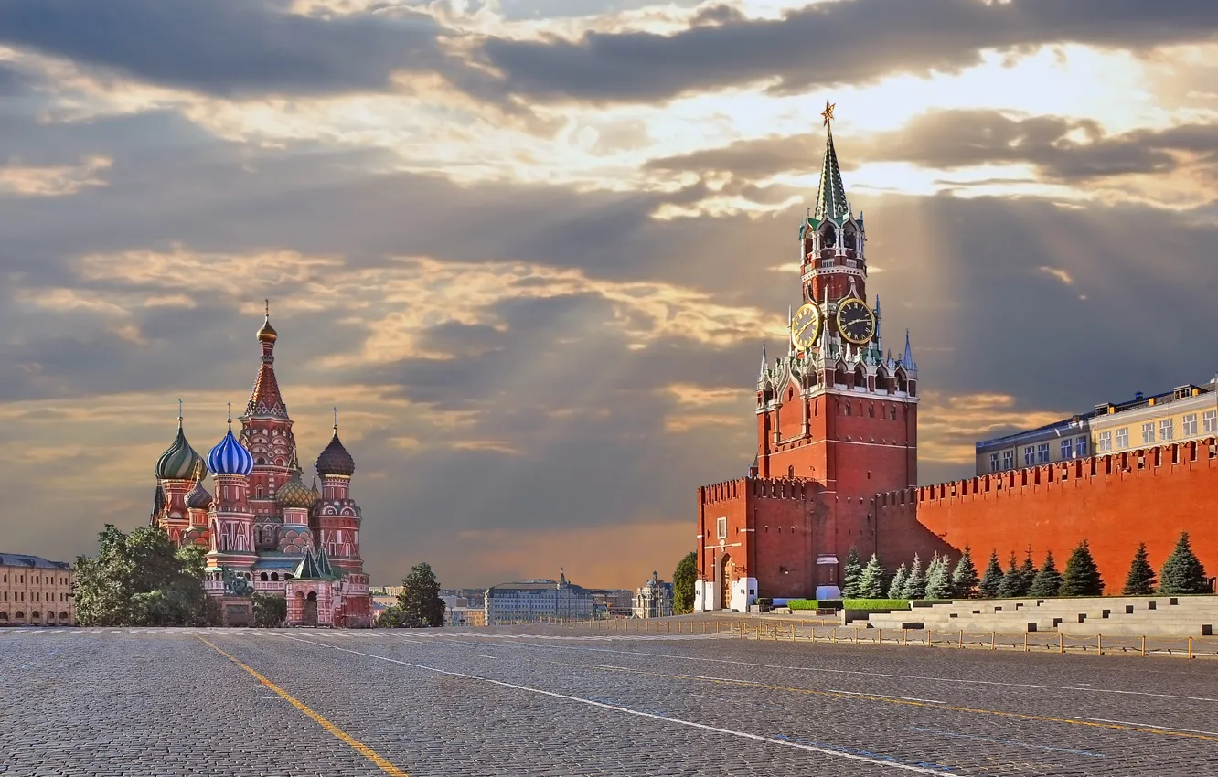 Photo wallpaper Moscow, The Kremlin, Russia, Red square, Moscow, Kremlin