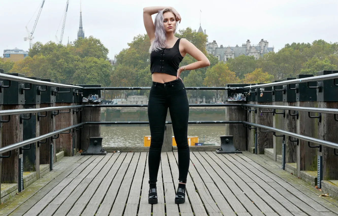 Photo wallpaper style, background, model, blonde