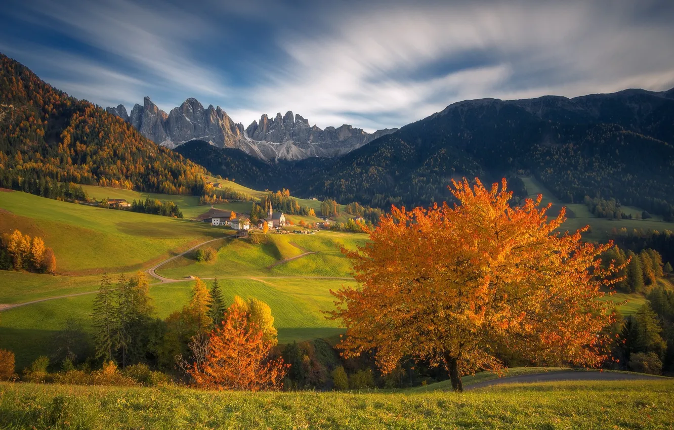 Photo wallpaper autumn, landscape, beauty