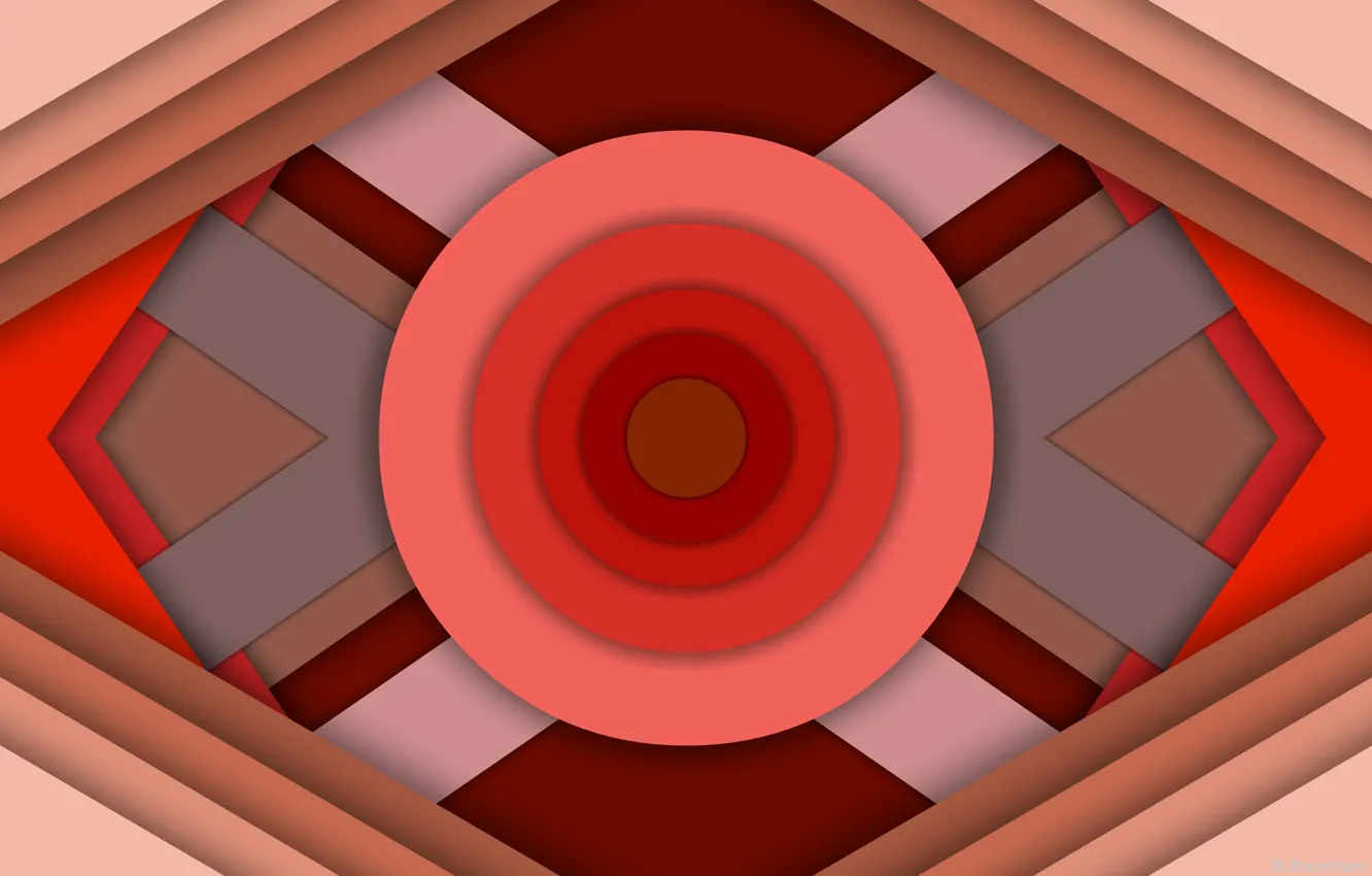 Photo wallpaper circles, figure, layer