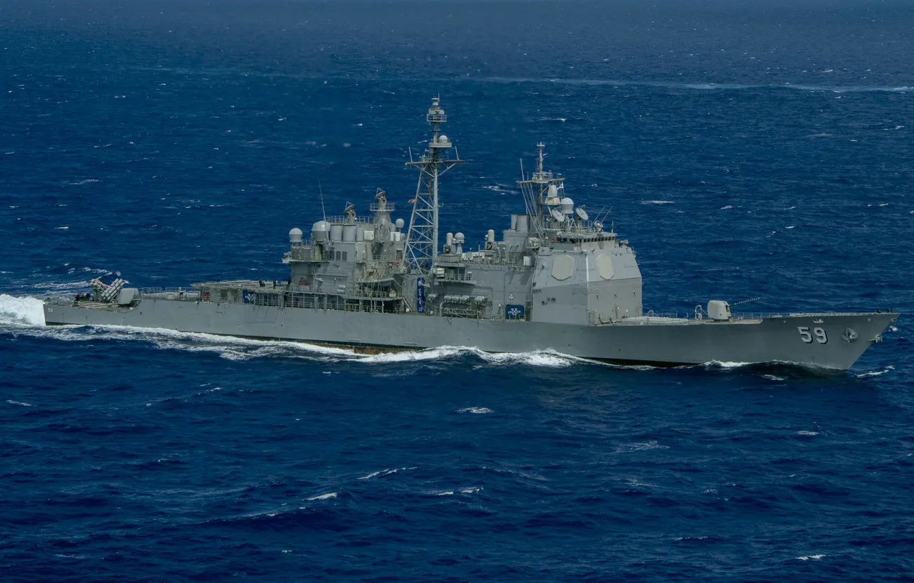 Photo wallpaper US NAVY, missile cruiser, USS Princeton, CG-59