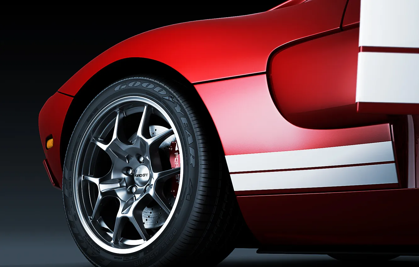 Photo wallpaper red, Ford, red, drives, Ford, Rear