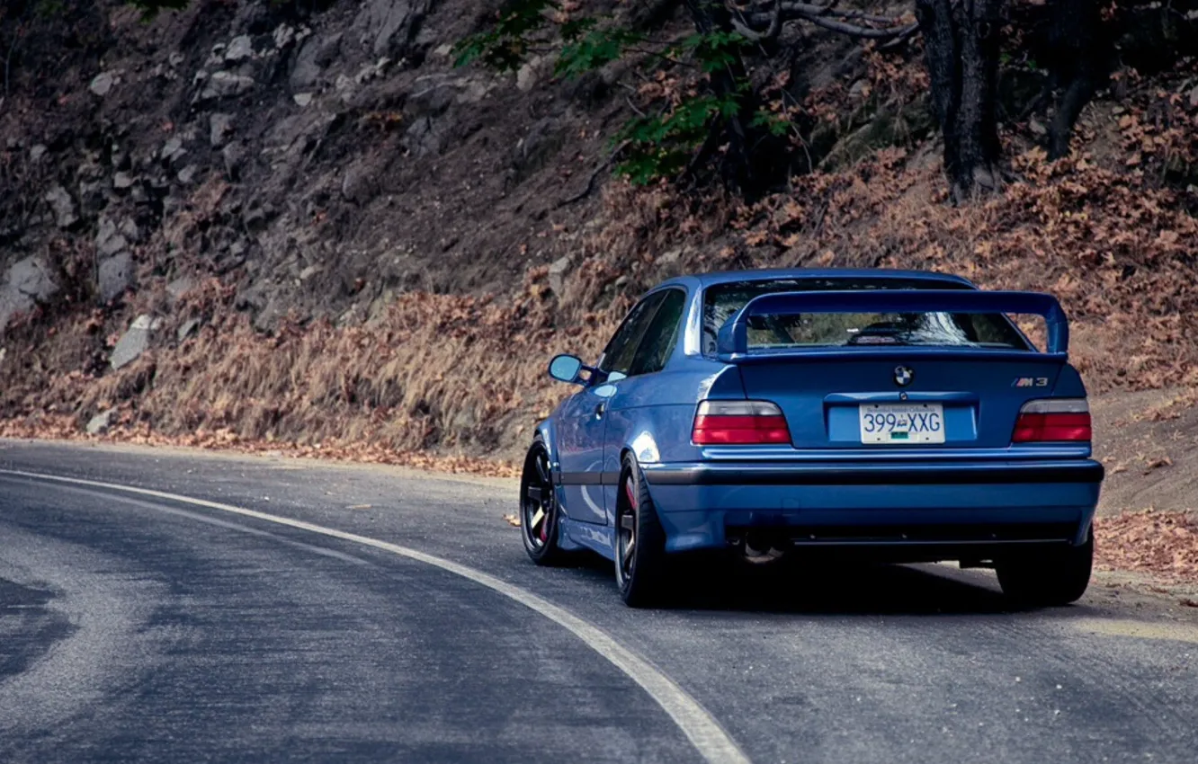 Photo wallpaper BMW, Coupe, blue, series, E36