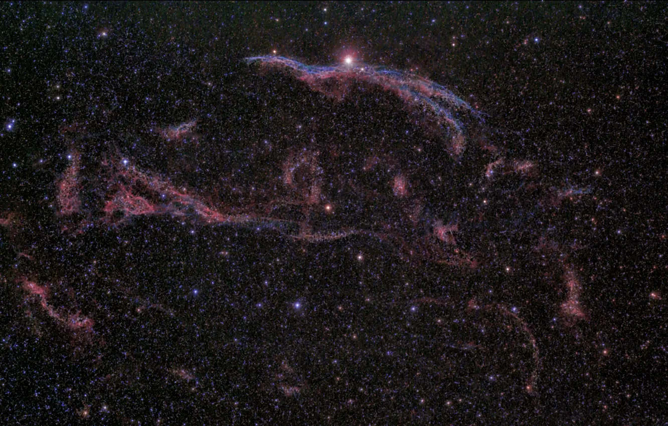 Photo wallpaper nebula, swans, veil, in the constellation, diffuse