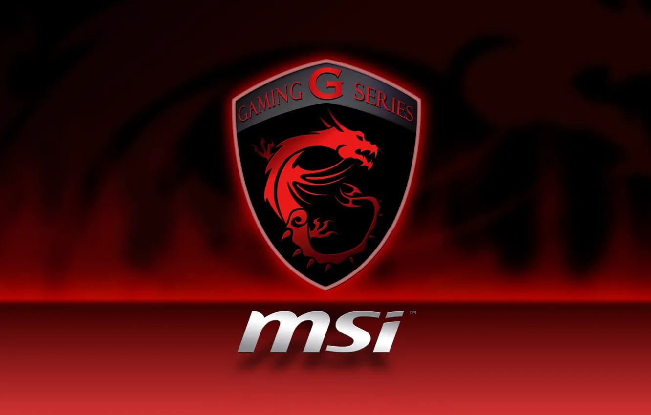 Photo wallpaper red, dragon, high-tech, emblem, logo, brand, hi-tech, brand