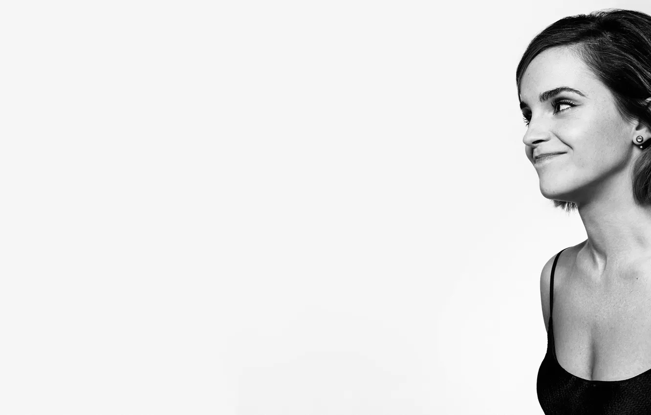Photo wallpaper smile, model, actress, beauty, profile, beauty, Emma Watson, Emma Watson