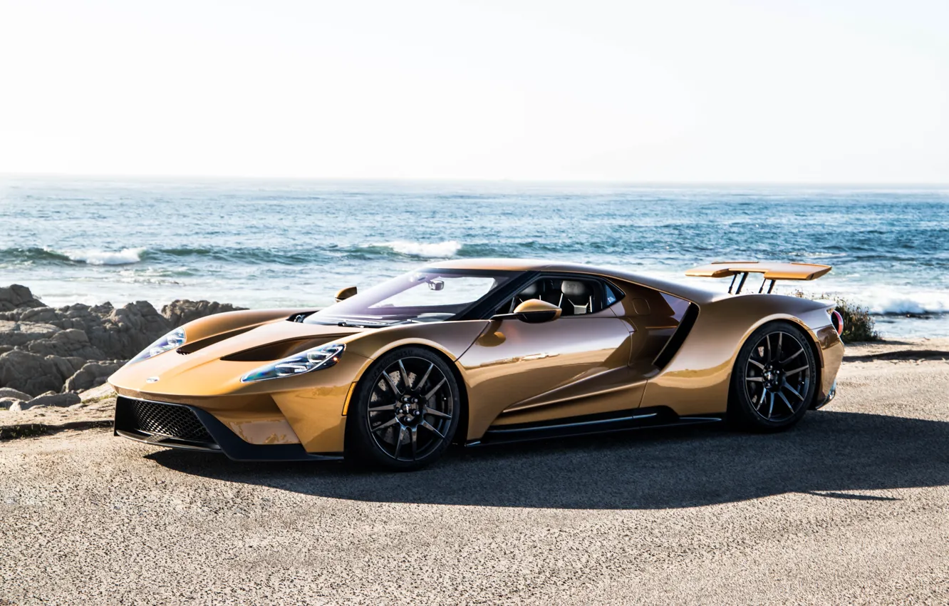 Photo wallpaper Ford, Gold, GT