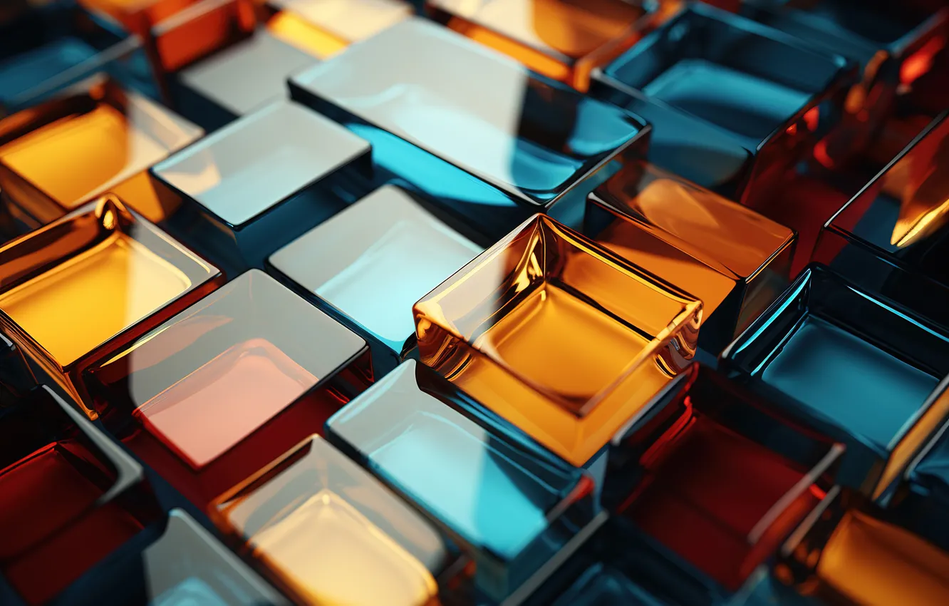 Photo wallpaper field, transparency, light, blue, yellow, abstraction, Cuba, glow