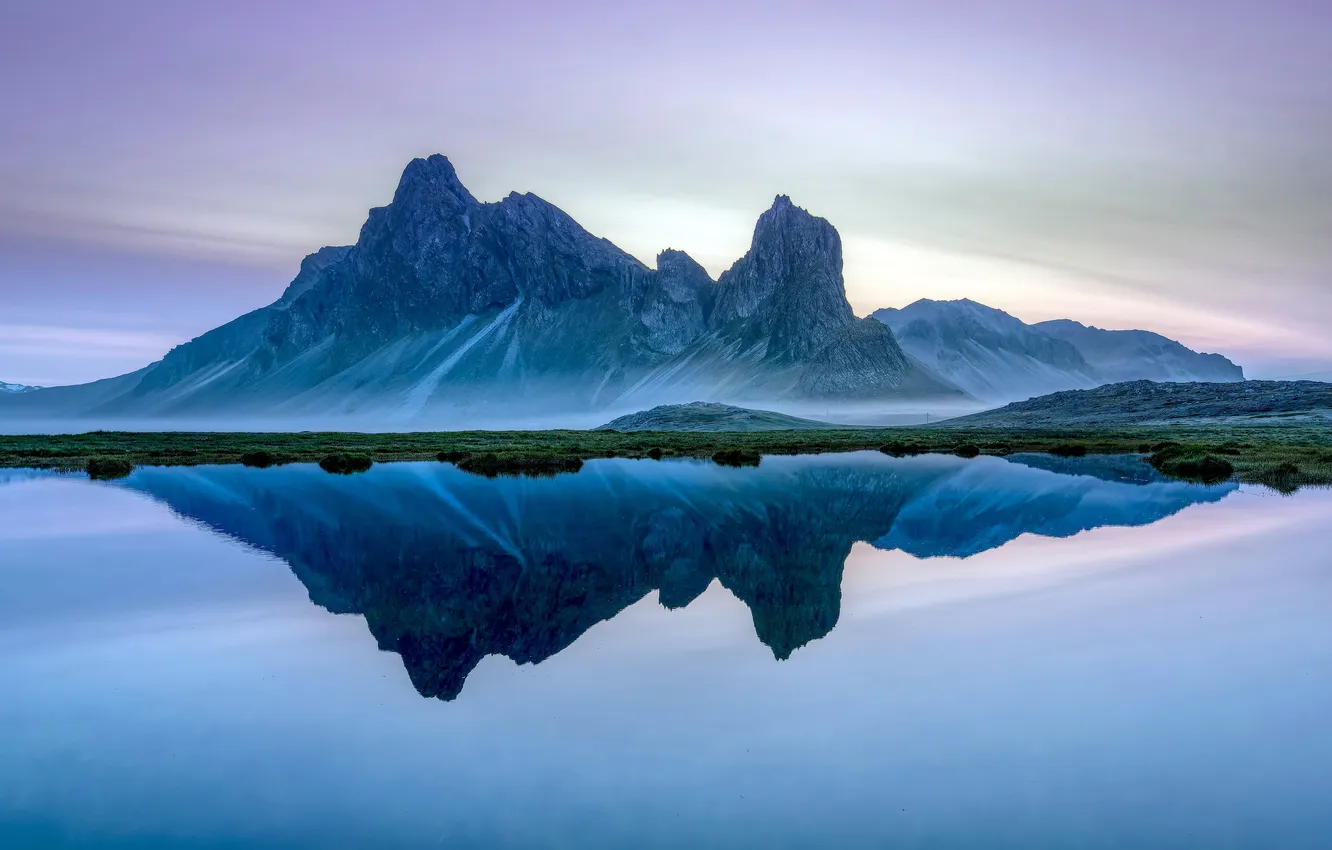 Photo wallpaper lake, reflection, glacier, lake, reflection, Glacier, Mountain Peak, Mountains Peak