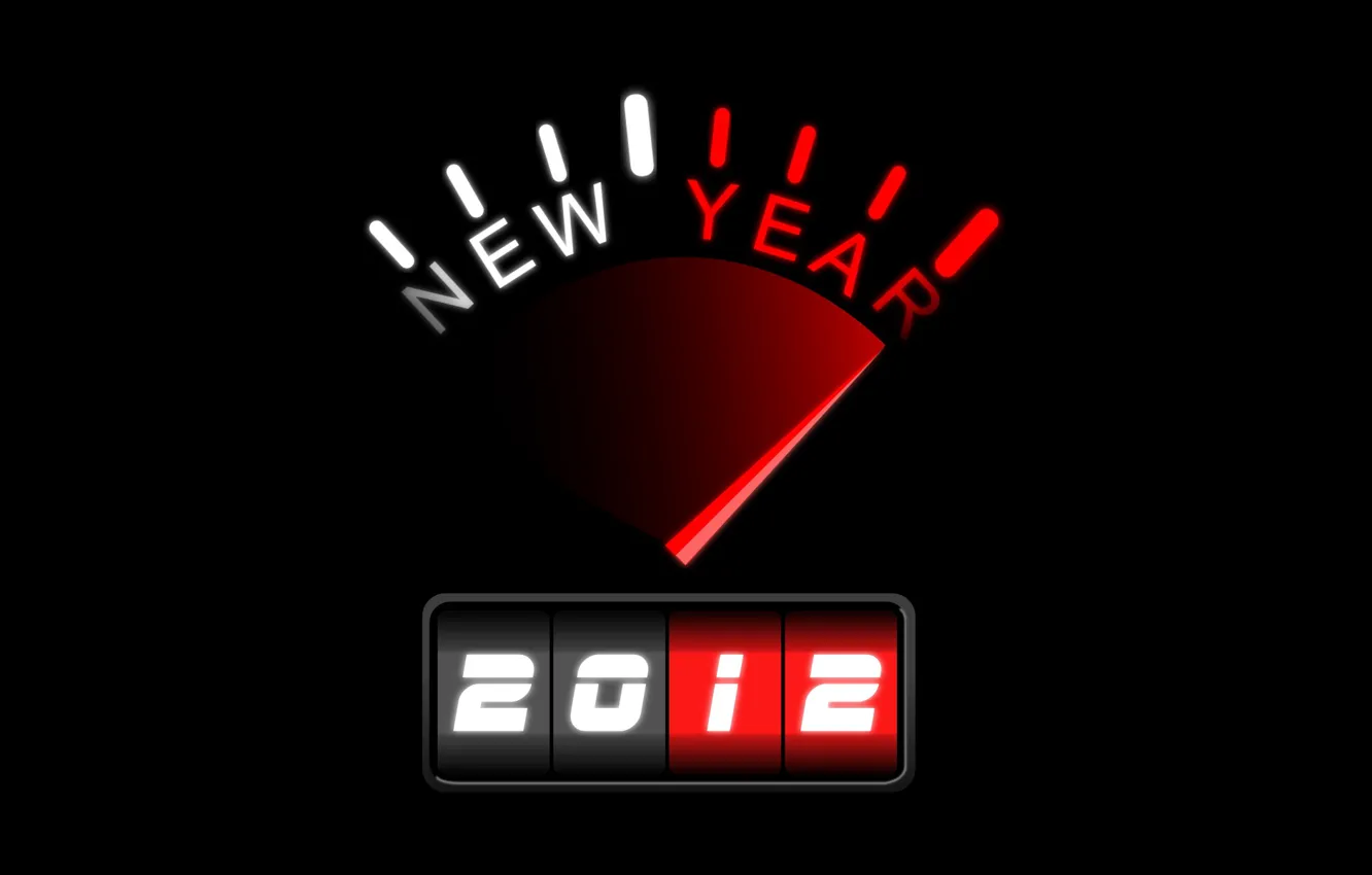 Photo wallpaper speedometer, 2012, New Year