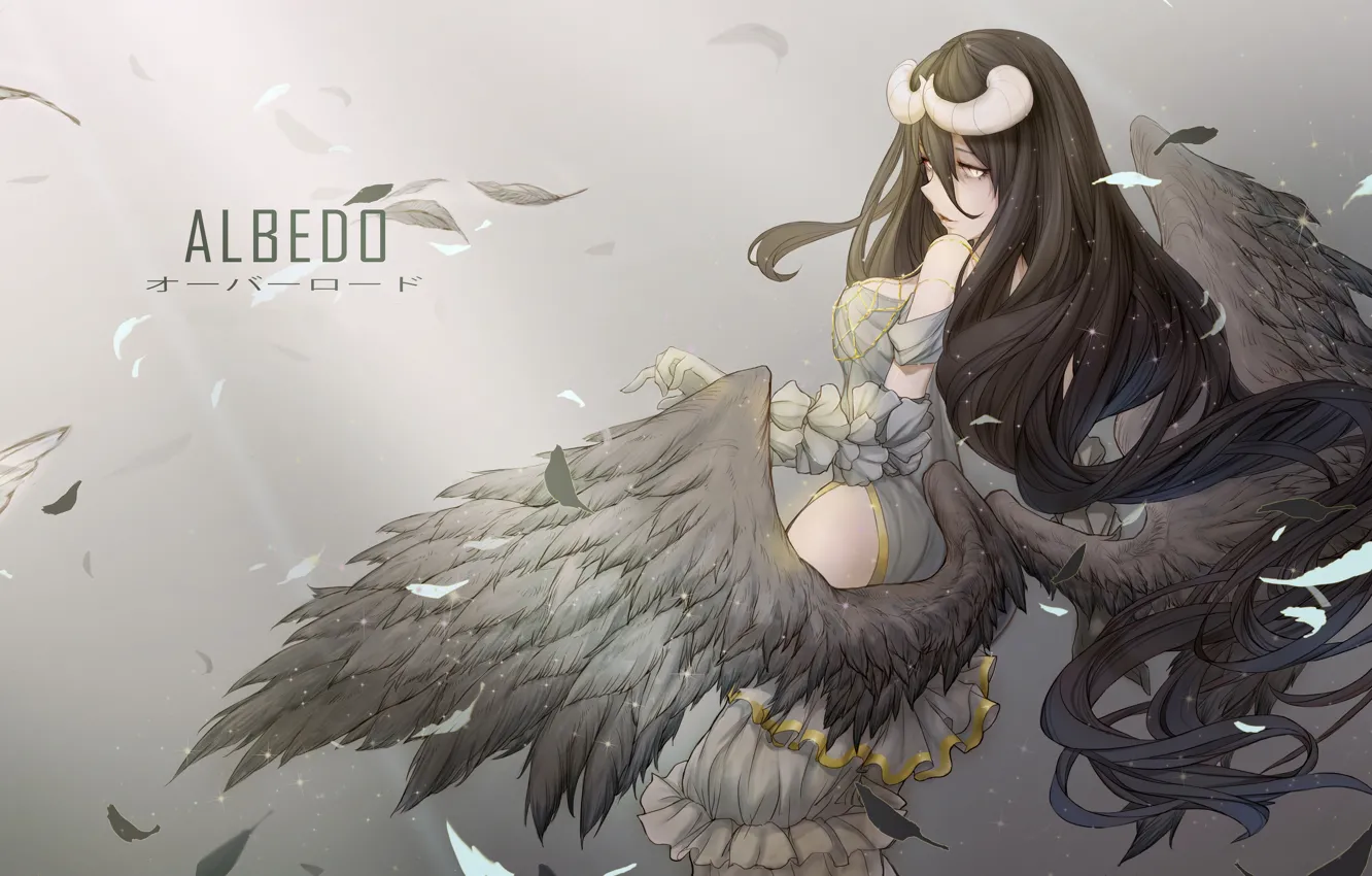 Wallpaper girl, the demon, Overlord, The Lord, Albedo for mobile and
