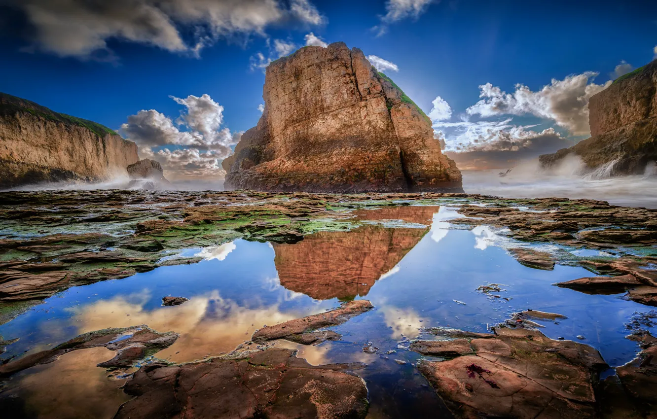 Photo wallpaper mountains, nature, rocks