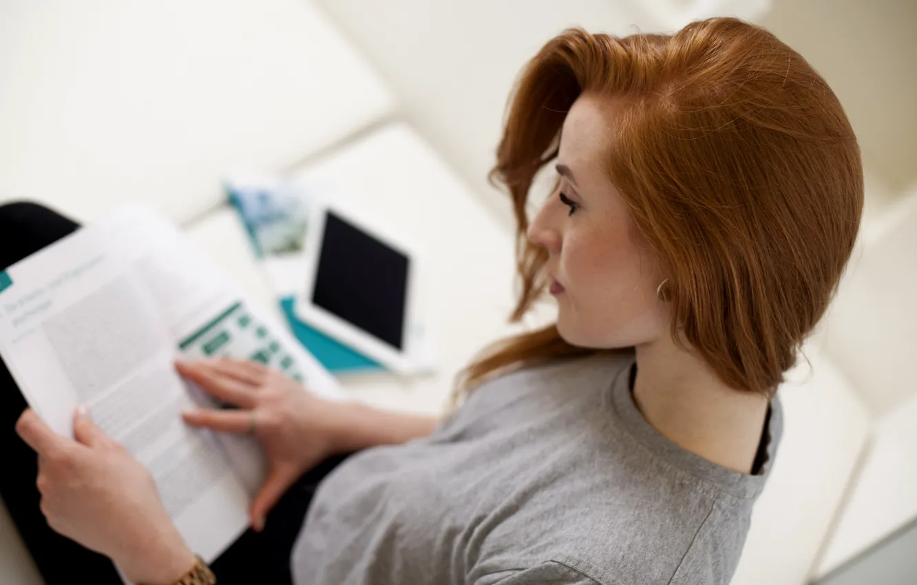 Photo wallpaper woman, knowledge, studies