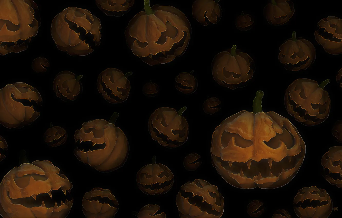 Photo wallpaper pumpkin, Halloween, Halloween