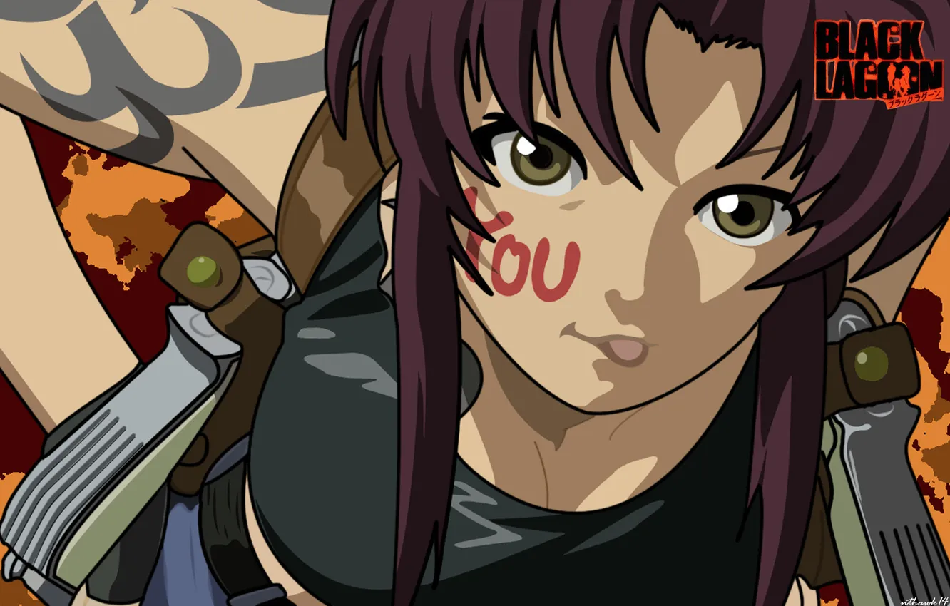 Photo wallpaper language, look, Black Lagoon, revi Revie