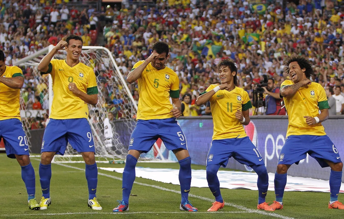 Photo wallpaper football, Brazil, the celebration, Neymar