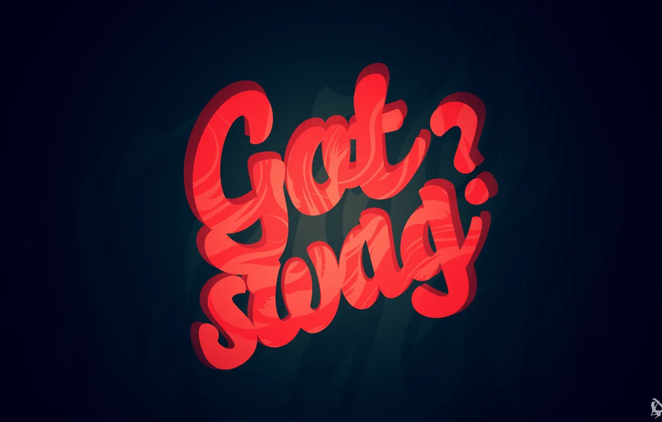 Photo wallpaper the dark background, bold lettering, got swag
