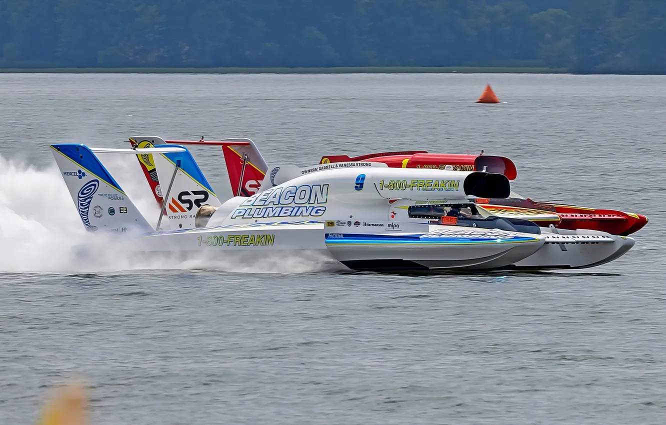 Photo wallpaper race, boat, speed