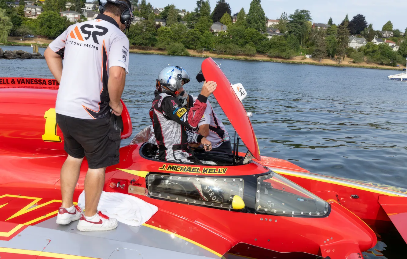 Photo wallpaper race, boat, speed