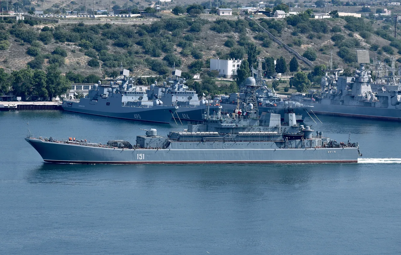 Photo wallpaper ship, large, Azov, landing, the project 775
