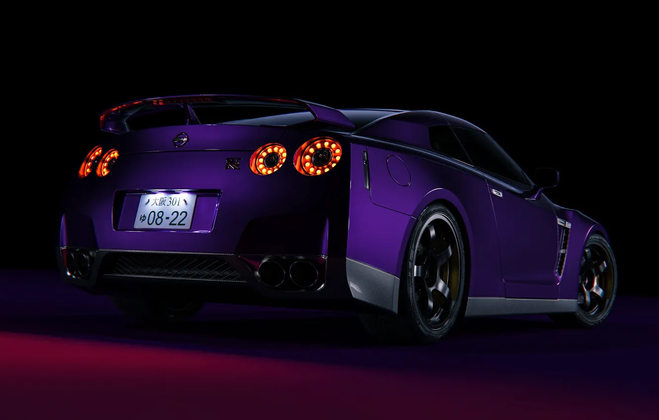 Photo wallpaper Auto, Machine, Car, Purple, Nissan GTR, Transport & Vehicles, Ryan Giffary, by Ryan Giffary